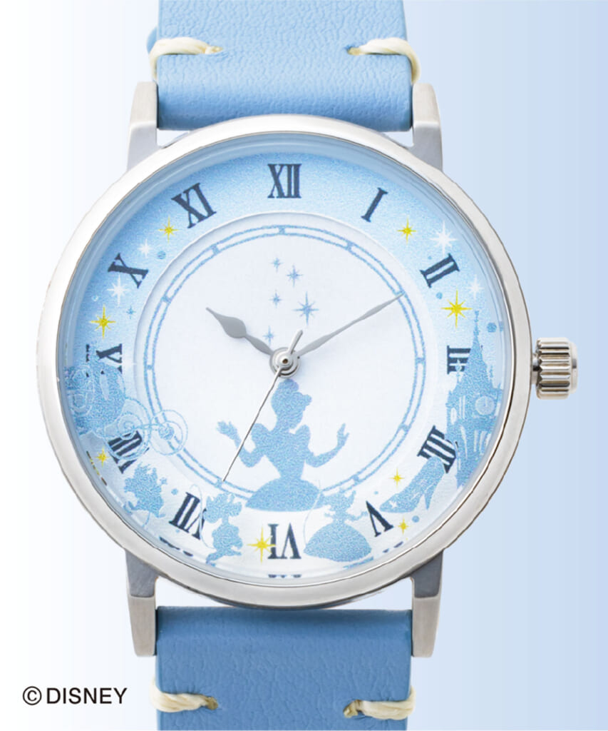 セイコーエプソン製ムーヴメント搭載【ディズニープリンセス】文字盤に