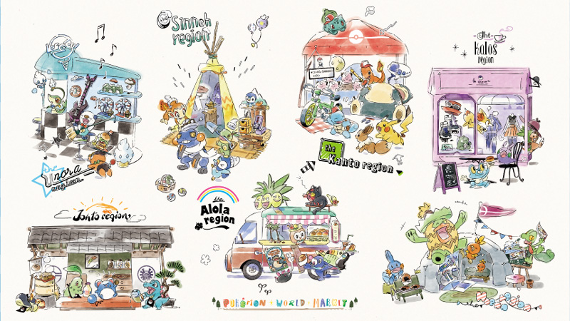 歴代『ポケットモンスター』シリーズの舞台・7地方の物産展がテーマの