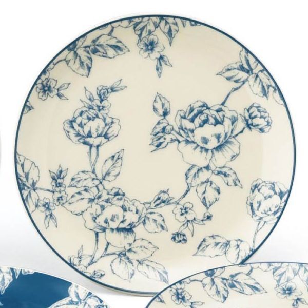 LAURA ASHLEYローラアシュレイ「サマーローズ・プレート6枚セット」YMK