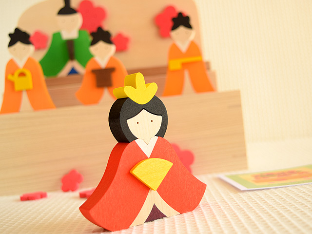 お雛様ボックス 森林工芸館｜コンパクトな卓上型｜木のおもちゃ ポプリの森