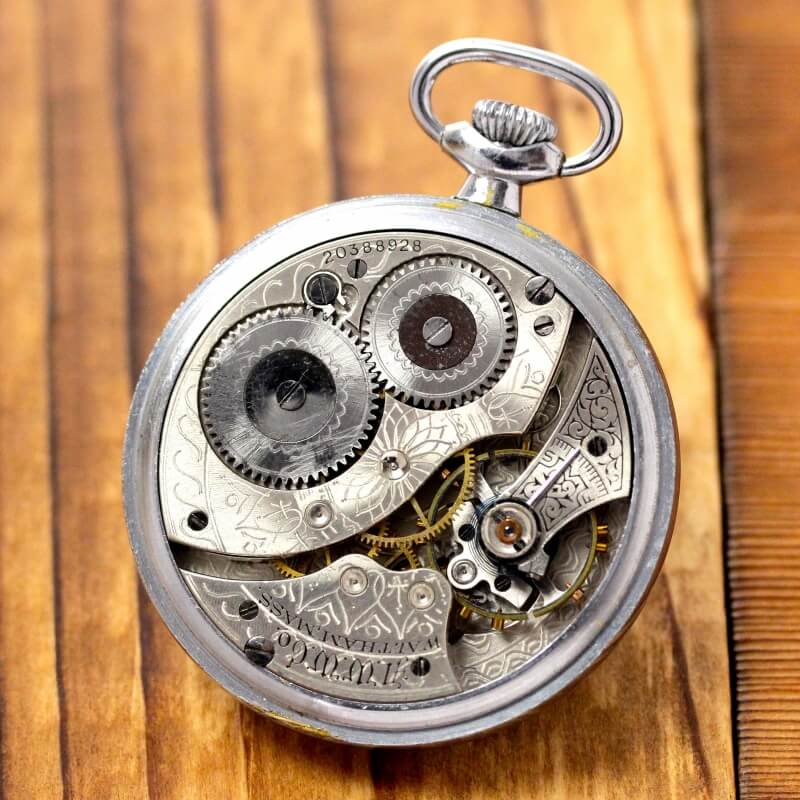 絶版モデルのアメリカンウォルサム（WALTHAM）社製オープンフェイス