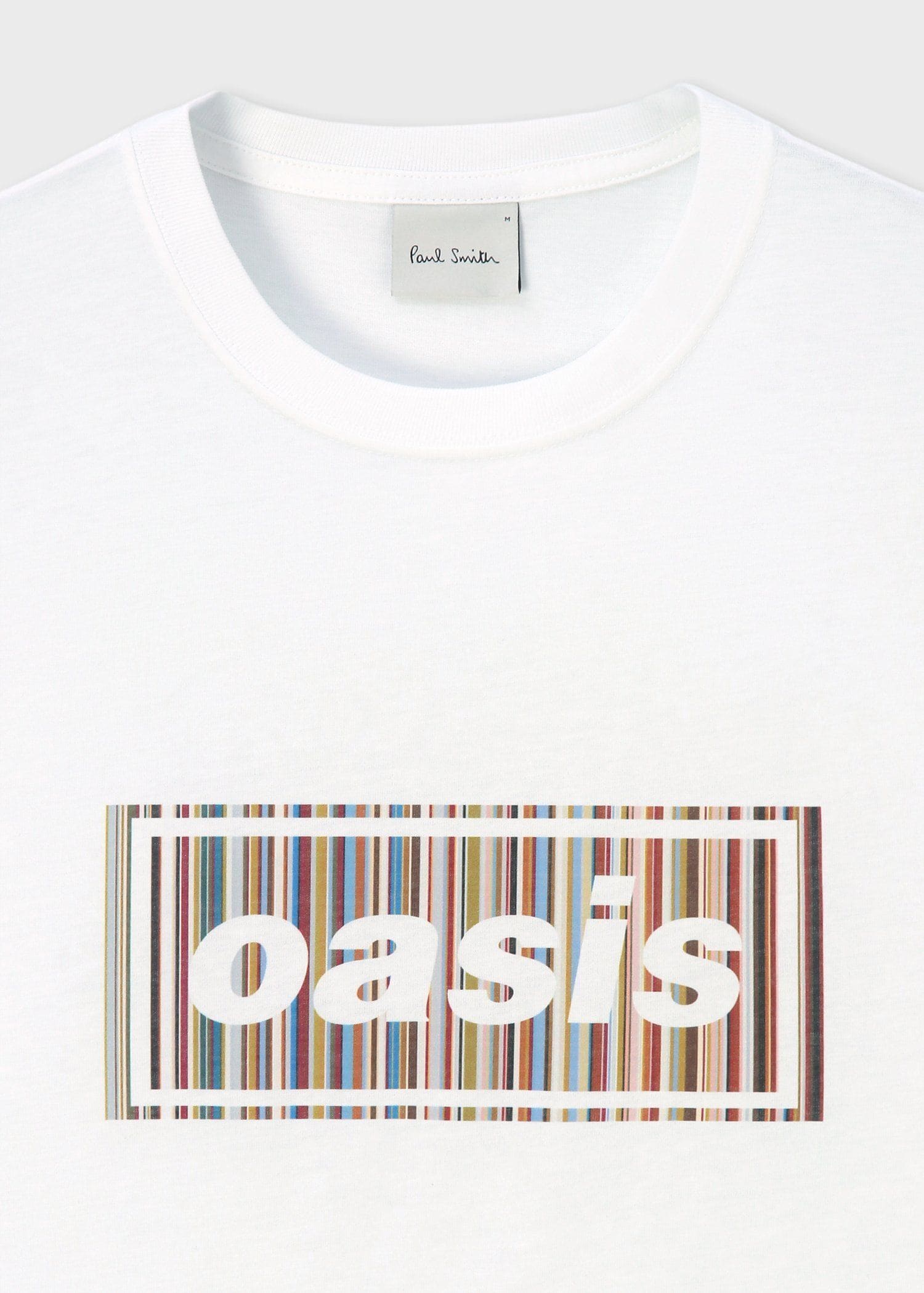 Paul Smith × Oasis シグネチャーストライプロゴ Tシャツ（ホワイト