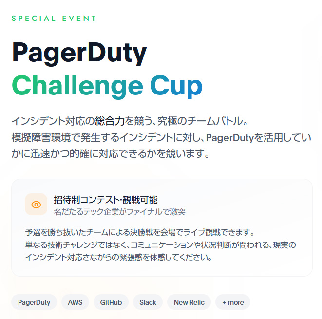 PagerDuty on Tour Tokyo 2026 | 4/15-16開催 システム障害対応の未来
