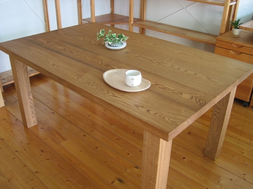 タモ無垢材オーダーテーブル Earl（アール） ペイント工房