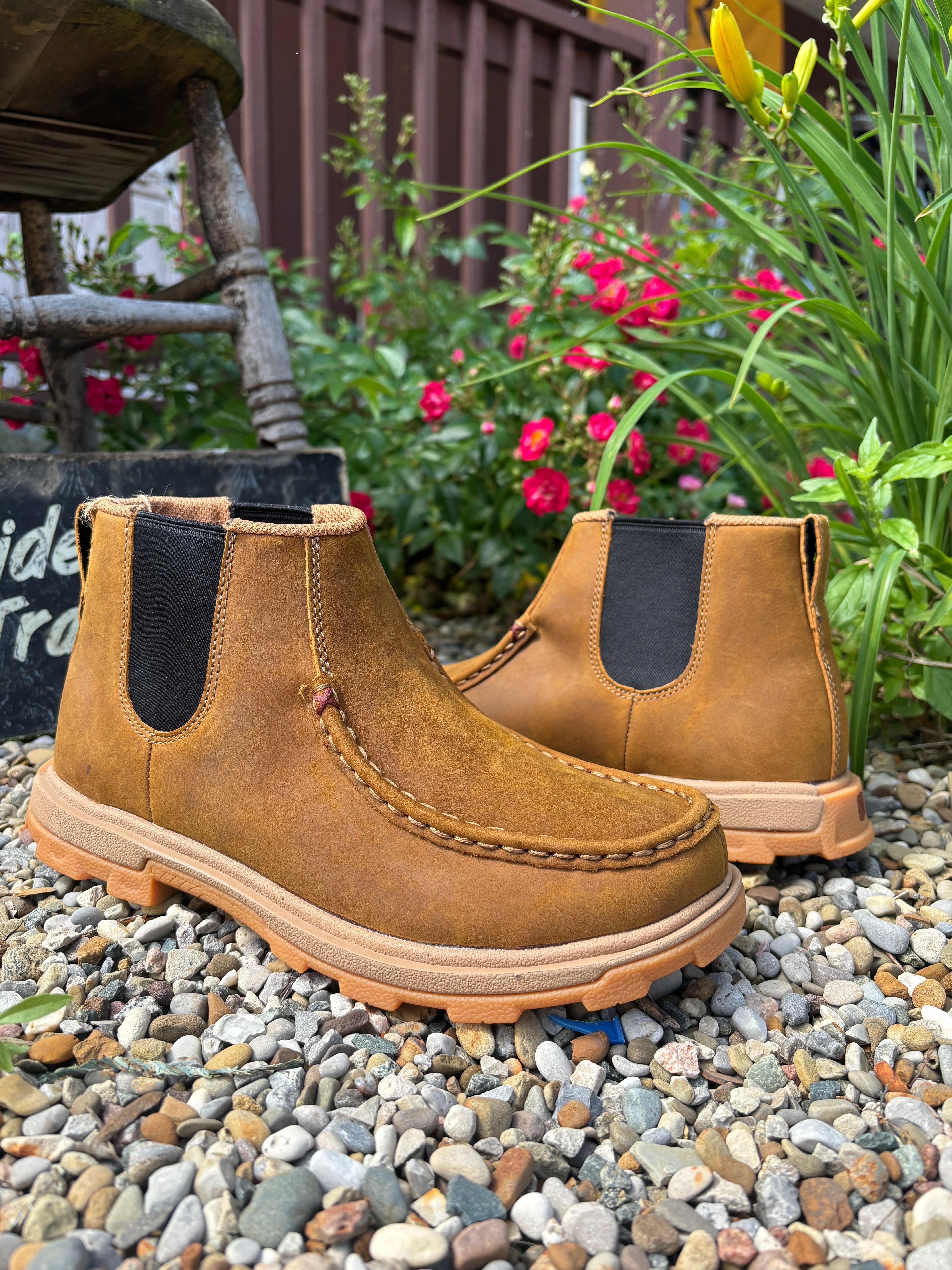 Twisted X Women's Distressed Saddle Leather 4” Chelsea UltraLite X