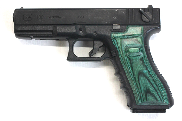 WEB限定】ウッドグリップ ｜グロック 17 Gen.3｜スムーズ/グリーン