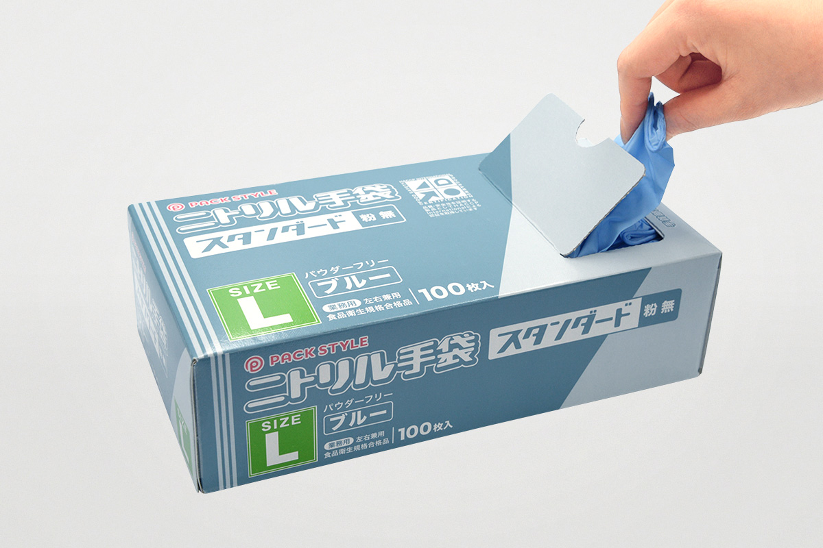 ニトリルスタンダード粉無 L 青 | パックスタイル