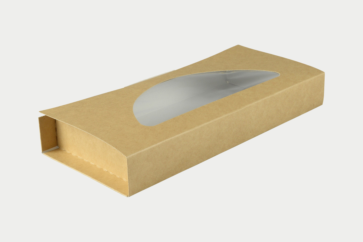 クラフトピザBOX窓付10インチハーフ | パックスタイル