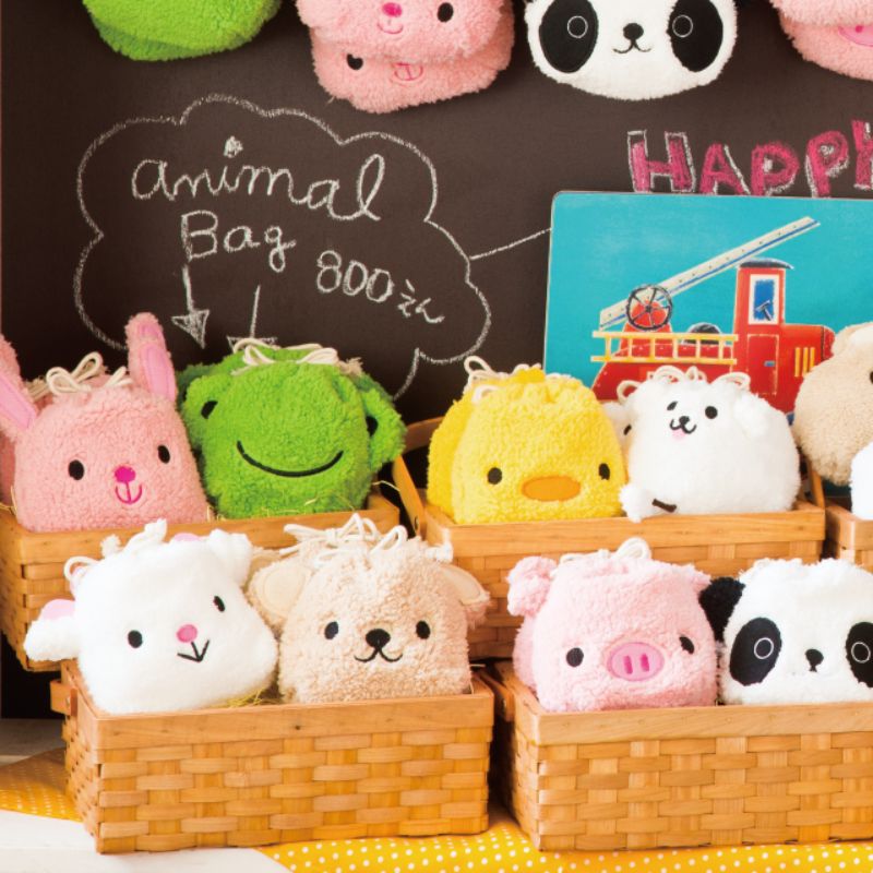 袋 ポップアニマルミニ巾着バッグ パンダ-S(10枚) ヘッズ