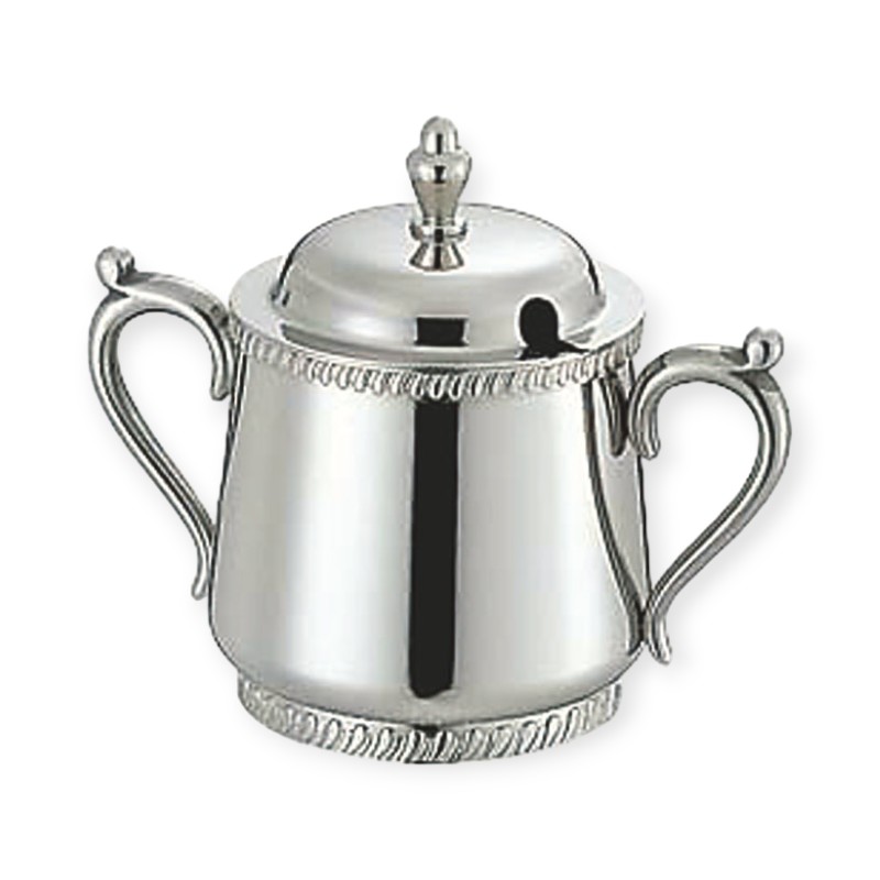 コーヒー・お茶用品 SW 18-8菊渕シュガーポット 5人用 300cc