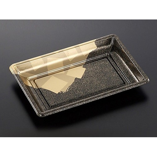 刺身容器 DX 角皿 特1 金砂目-BK 身 中央化学 | テイクアウト容器の
