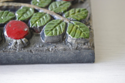 PetaPeta北欧雑貨ショップ＞＞Lisa Larson＞＞陶板の壁掛け＞＞ローズ