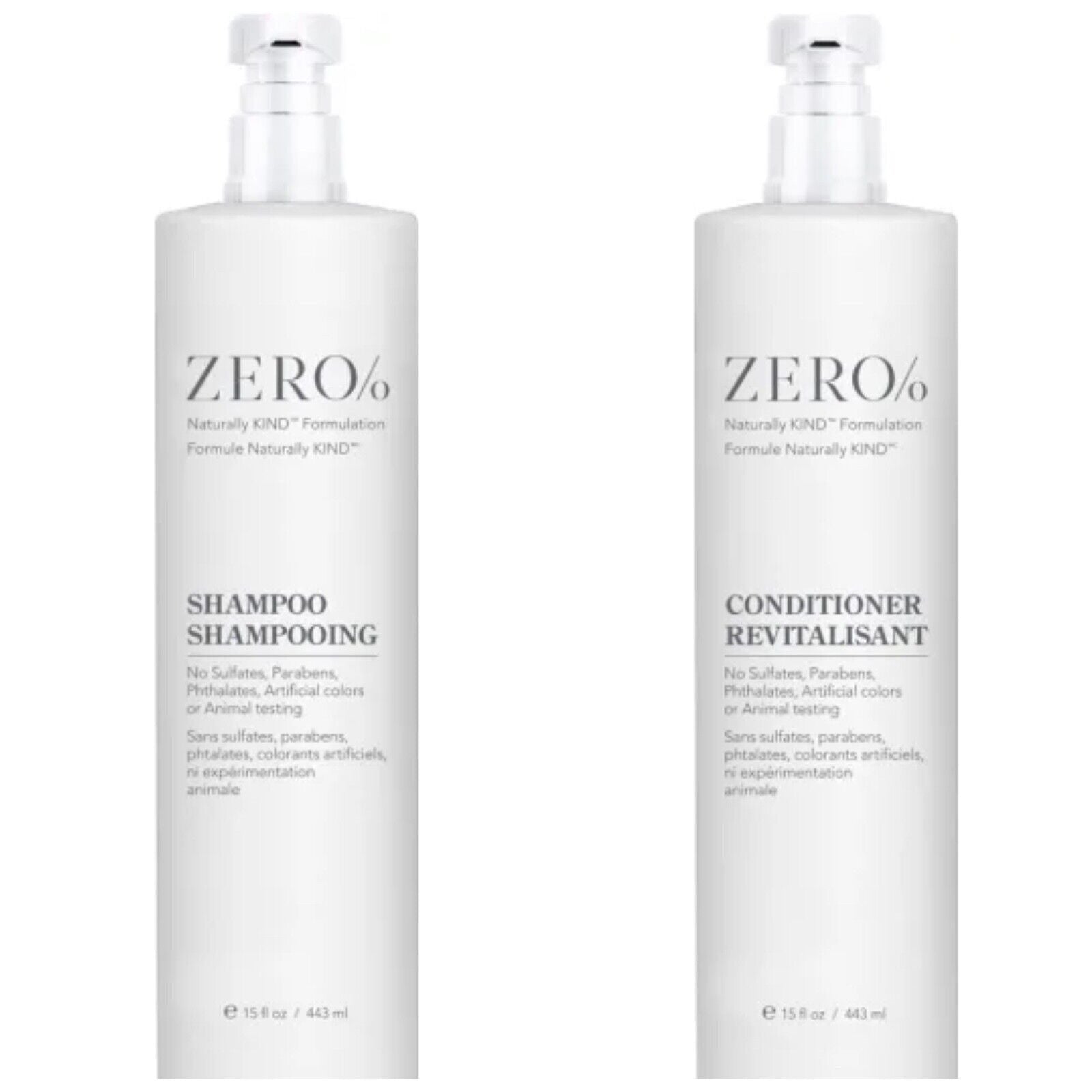 Zero% by Gilchrist & Soames Shampoo & Conditioner Bundle (15oz