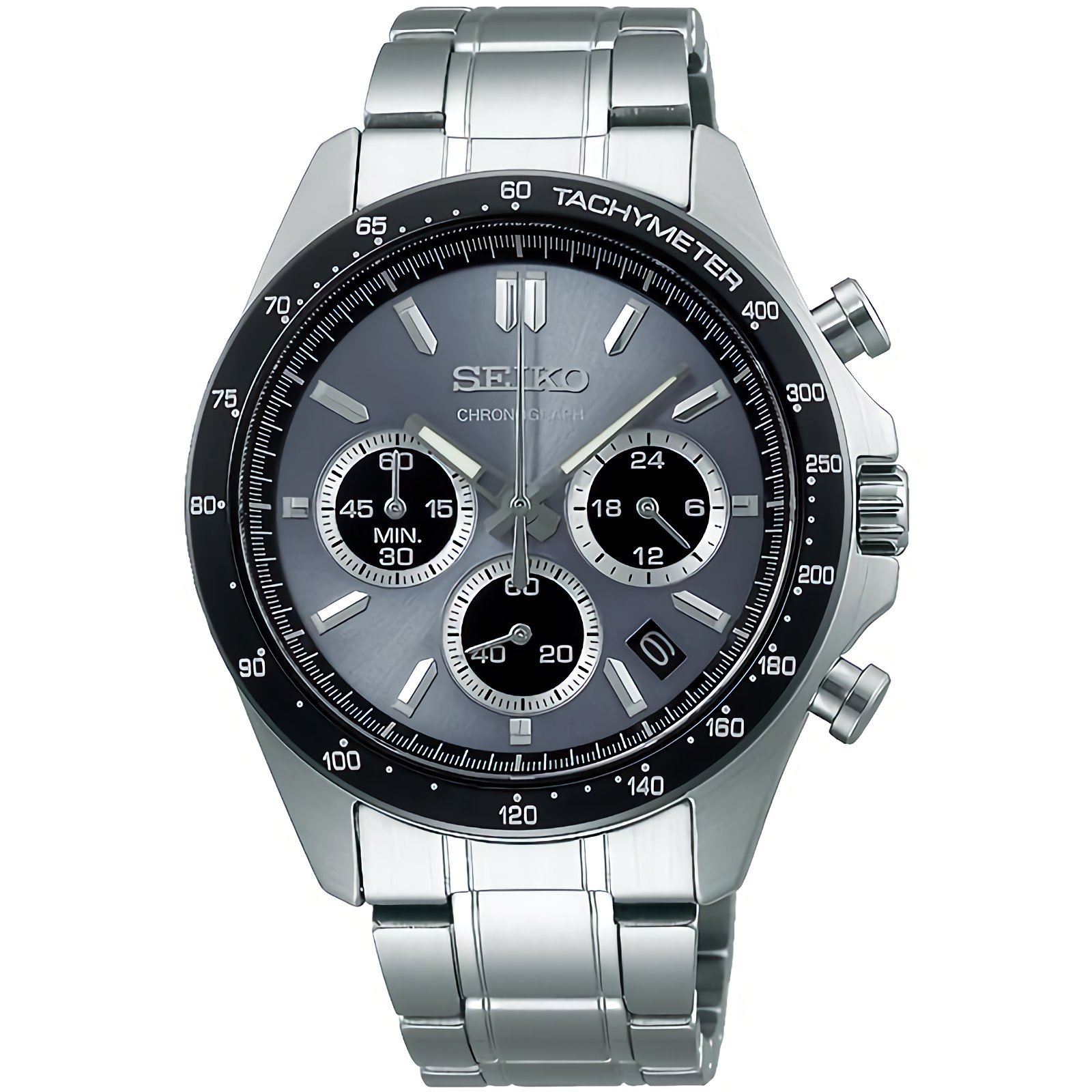 SEIKO SPIRIT SBTR027 Gray Dial Chronograph Stainless Steel Men's