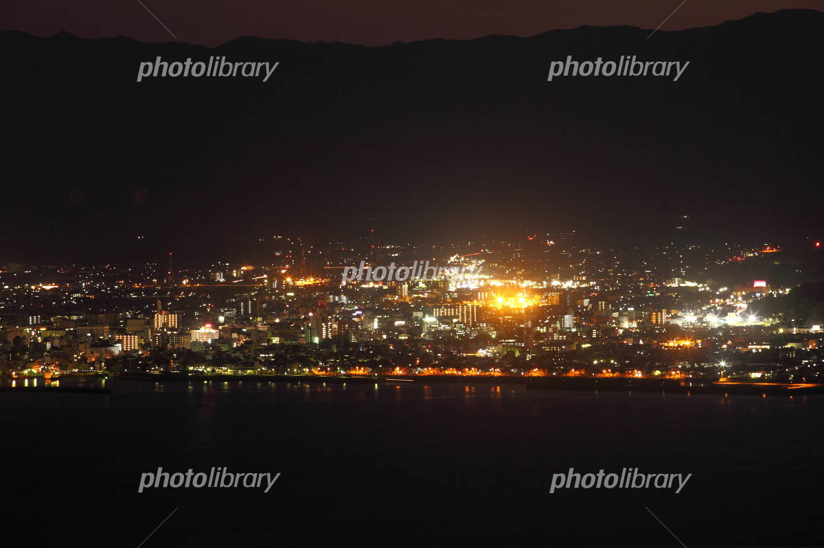 亀老山展望公園より見た今治市の夜景 写真素材 [4381853] - フォト