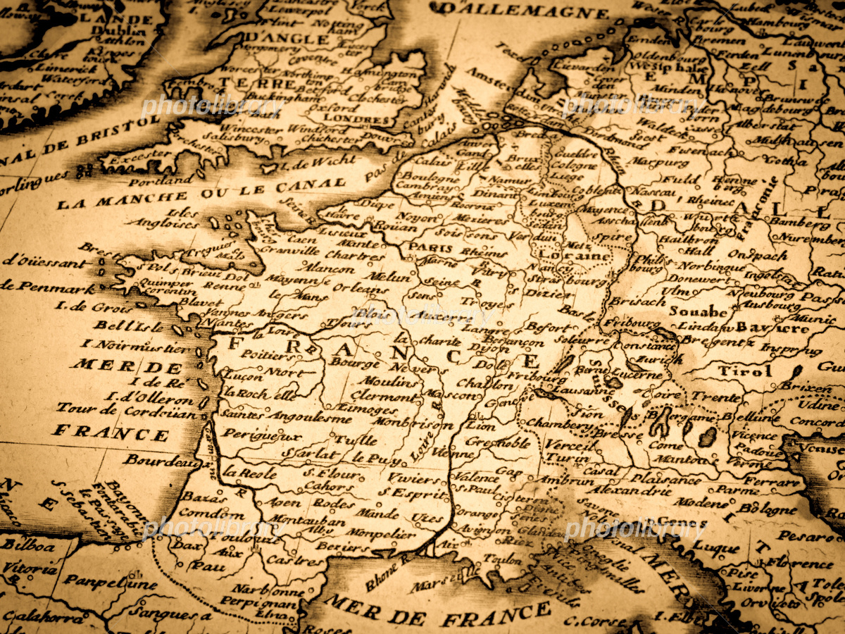アンティークの世界地図 フランス 写真素材 [6427611] - フォトライブ