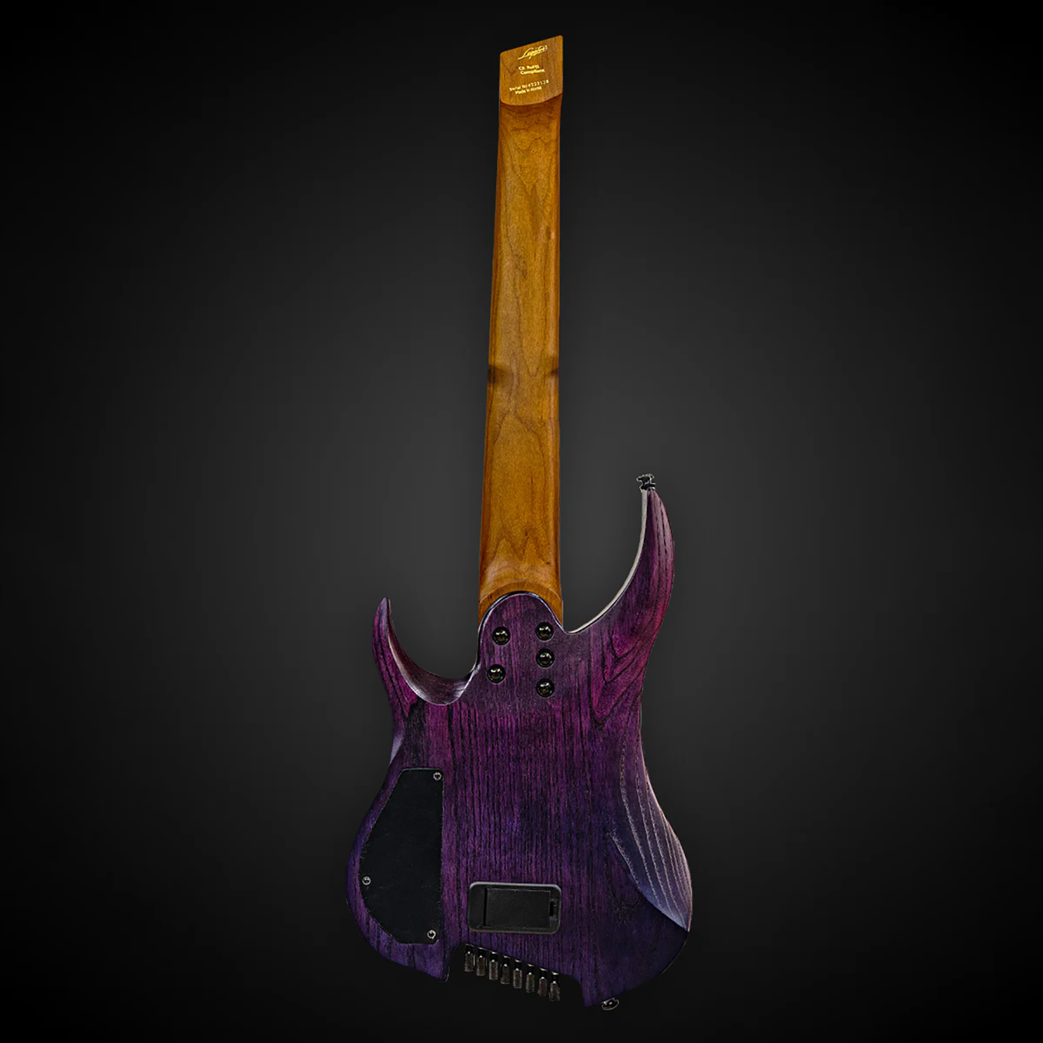 Legator Ghost G8FP 8-String Multi-Scale Headless Guitar, Ebony