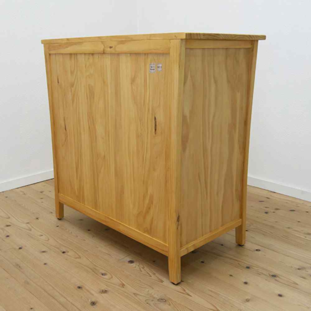 無垢パインチェスト｜収納たんす｜洋服収納｜クリスタル取手