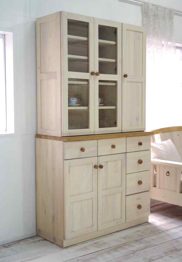 フレンチ食器棚｜フレンチカントリーキッチン収納｜パインファクトリー