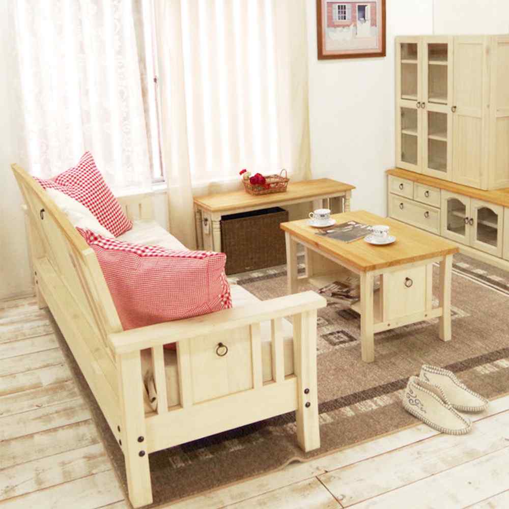 フレンチカントリーリビングテーブル｜フレンチスタイルローテーブル白