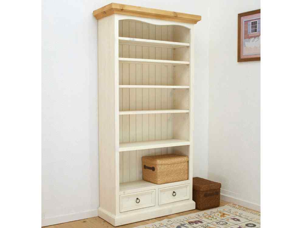 フレンチカントリー本棚｜ディスプレイ棚｜リング取手｜パインファクトリー