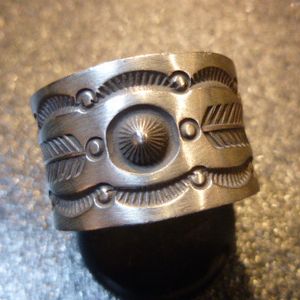 ナバホ Herman・Smith ハーマン・スミス スタンプワーク リング