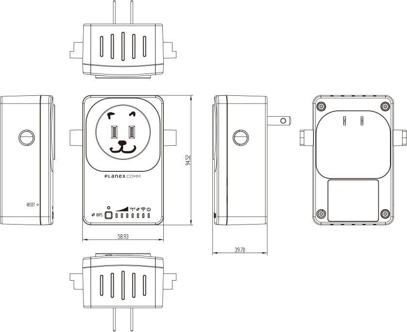 忠継大王｜MZK-EX750NP 製品外観｜PLANEX