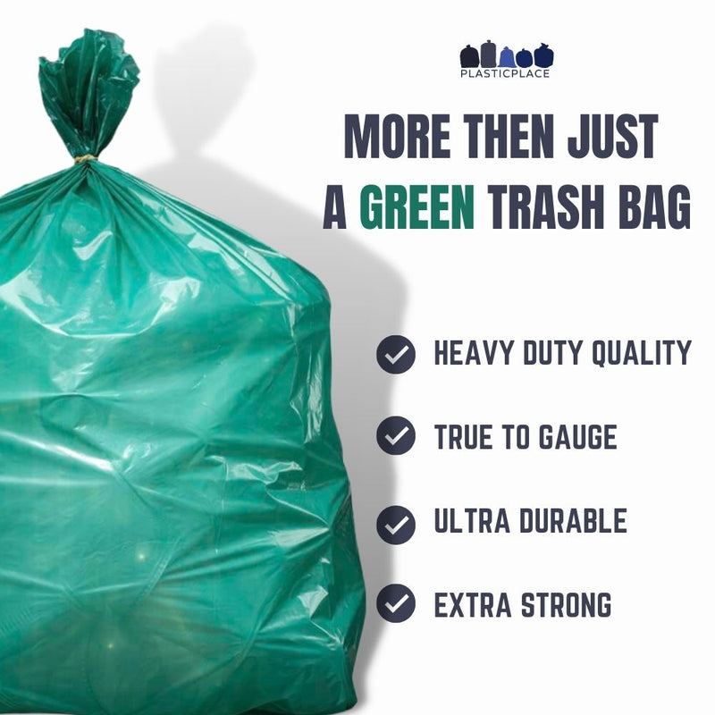64 Gallon Toter Compatible Green Trash Bags | W65LDGTL