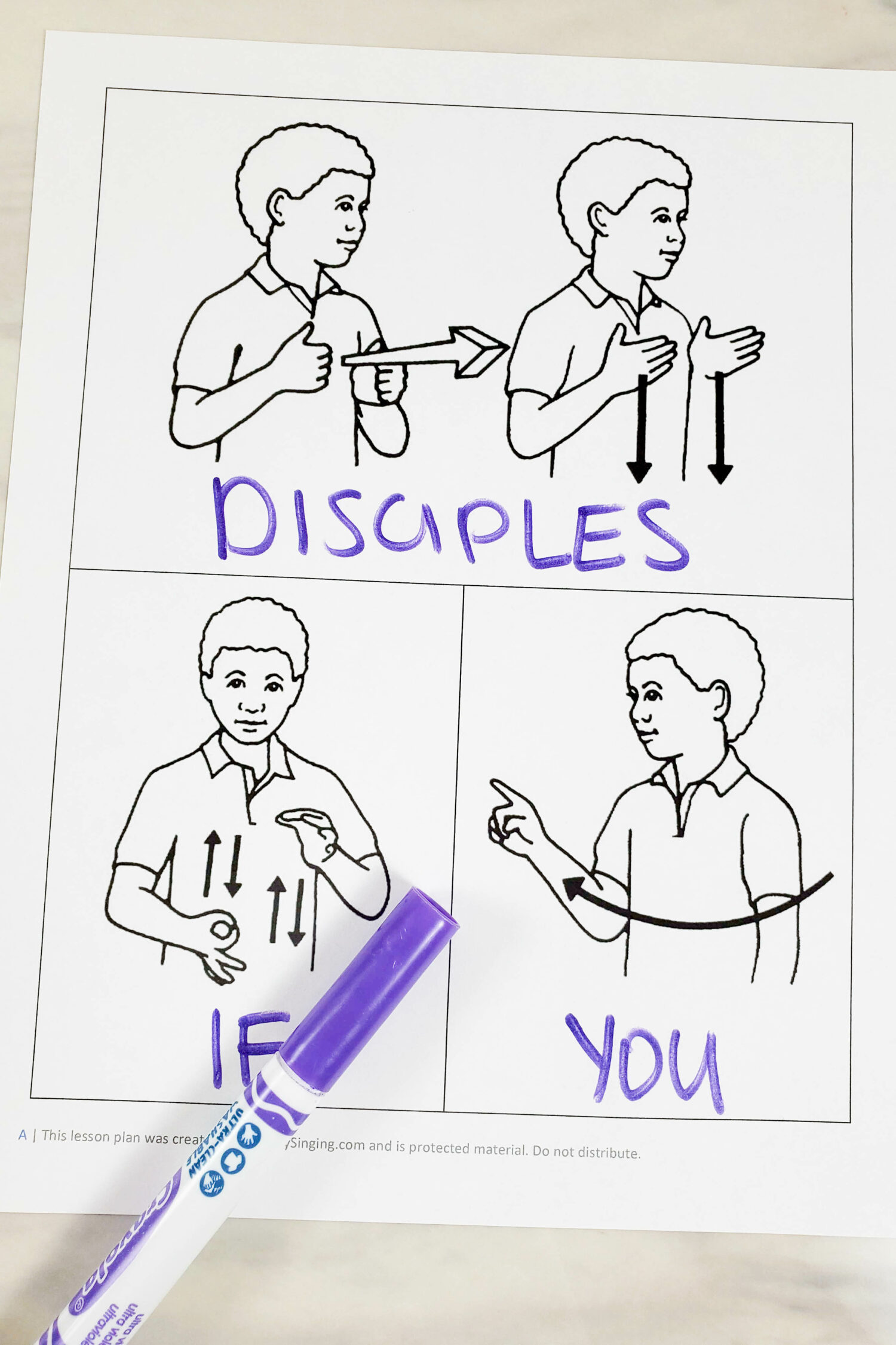 Love One Another ASL Cards - Primary Singing