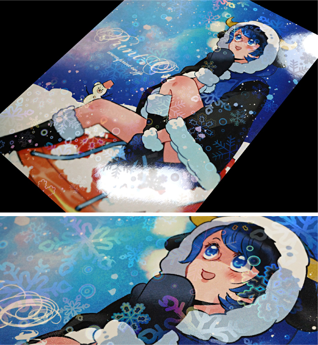 表紙PP加工 ホログラムPP：スノーフレーク