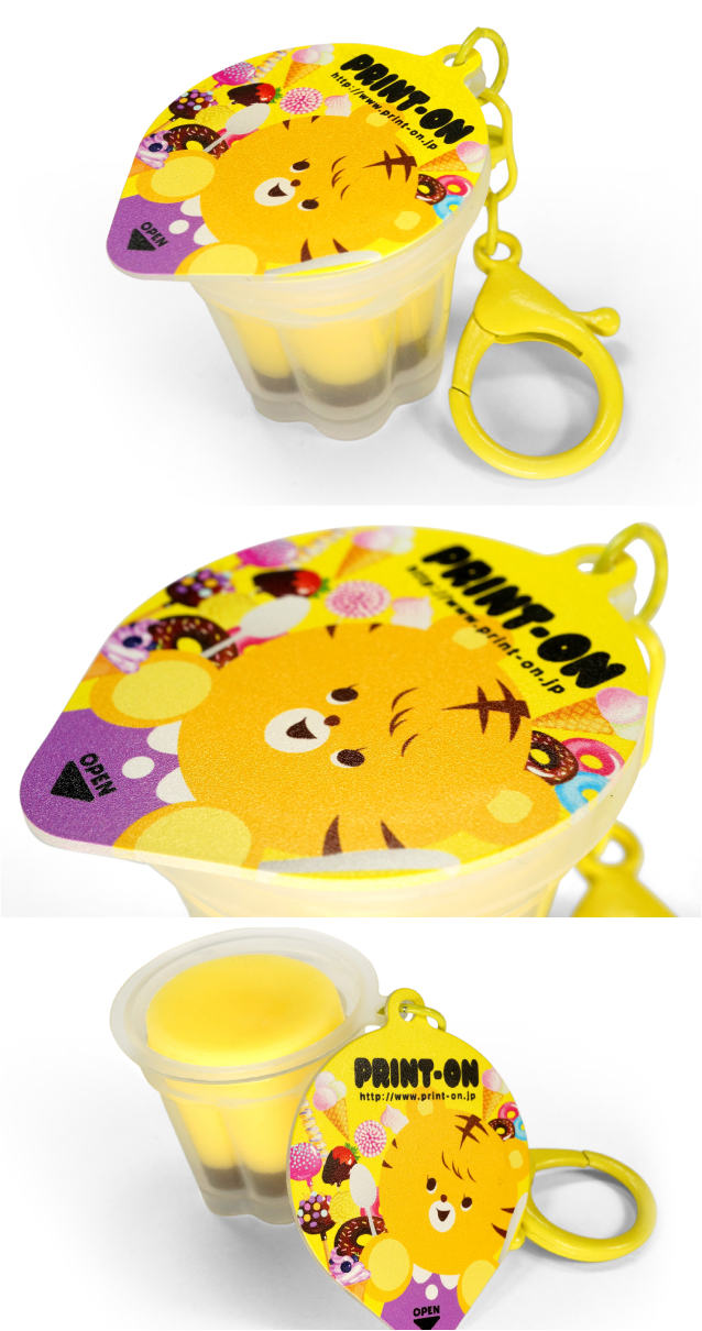 グッズ プリン型キーホルダー 使用例