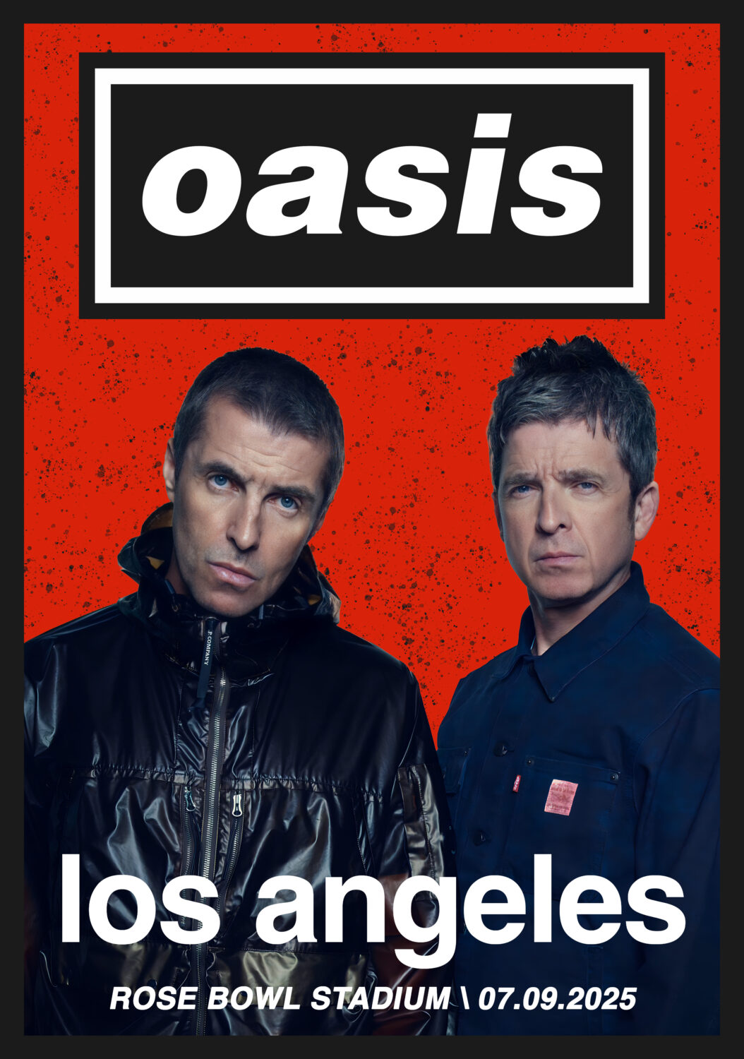 OASIS live '25 LOS ANGELES Rose Bowl 2025 Tour Poster