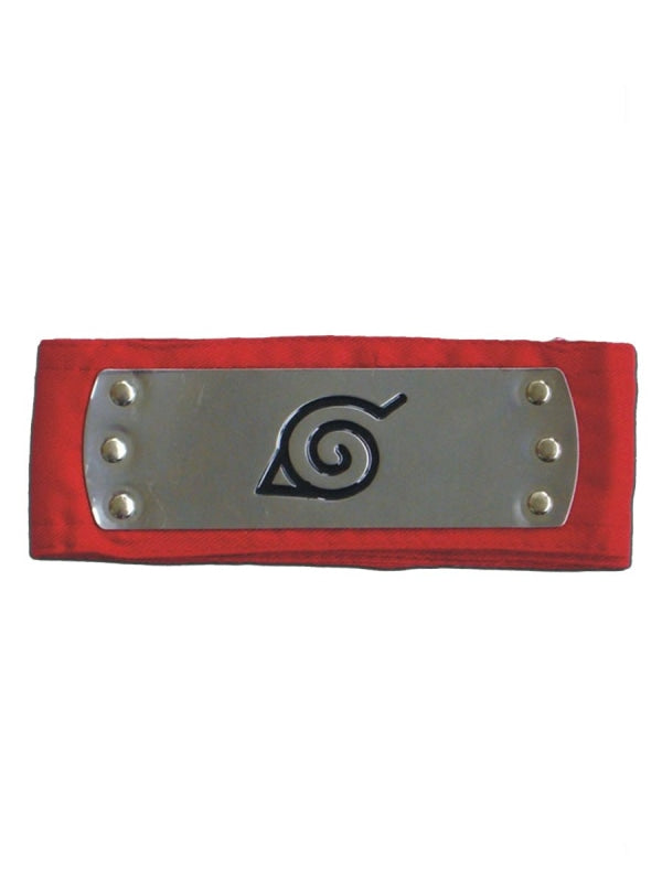 木ノ葉隠れの里 額当て ( 赤 ) コスプレ道具 NARUTO -ナルト- コスプレ