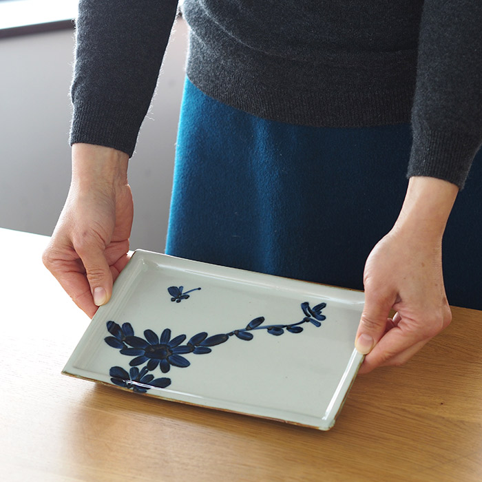 BARBAR いろは 長角皿 菊文 | 食器と料理道具の専門店「プロキッチン」