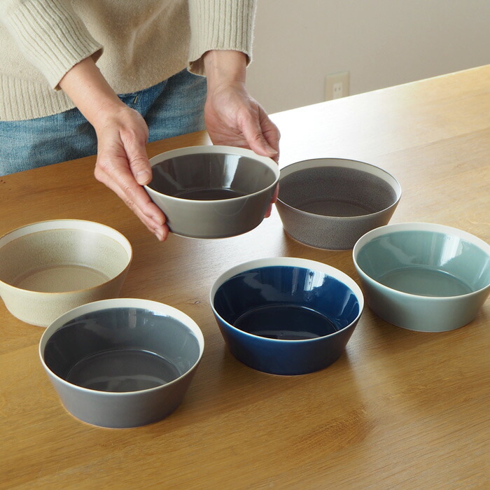 yumiko iihoshi porcelain × 木村硝子店 dishes bowl M ink blue