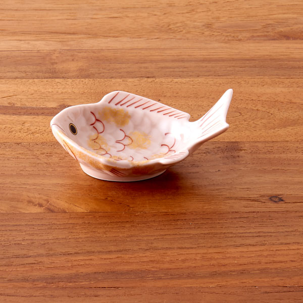 幸楽窯 錦 薄桜 金叩 鯛形 小付 | 食器と料理道具の専門店「プロキッチン」