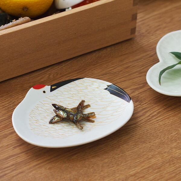 幸楽窯 錦 雪衣 金羽根 鶴形 銘々皿 | 食器と料理道具の専門店「プロ