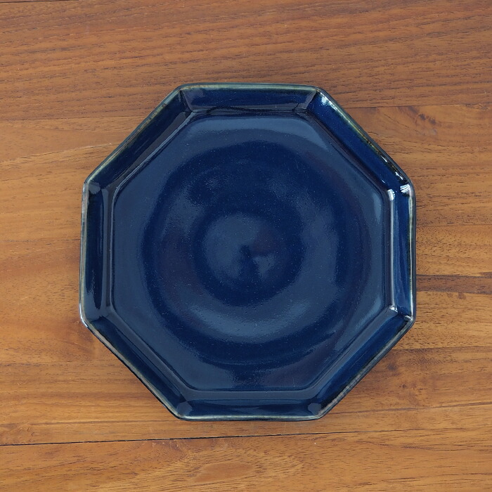 九谷青窯 高原真由美 瑠璃釉 八角皿 | 食器と料理道具の専門店「プロ