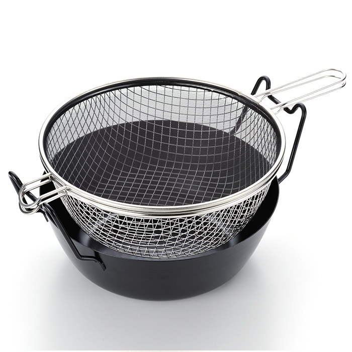 ラバーゼ 鉄揚げ鍋28cmセット / la base | 食器と料理道具の専門店