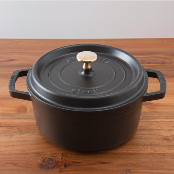 ストウブ ピコココット ラウンド 24cm ブラック / staub | 食器と料理