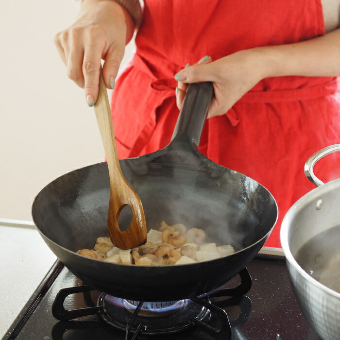 公式】山田工業所 鉄打出片手中華鍋 （1.2mm） 27cm 空焚き済み | 食器