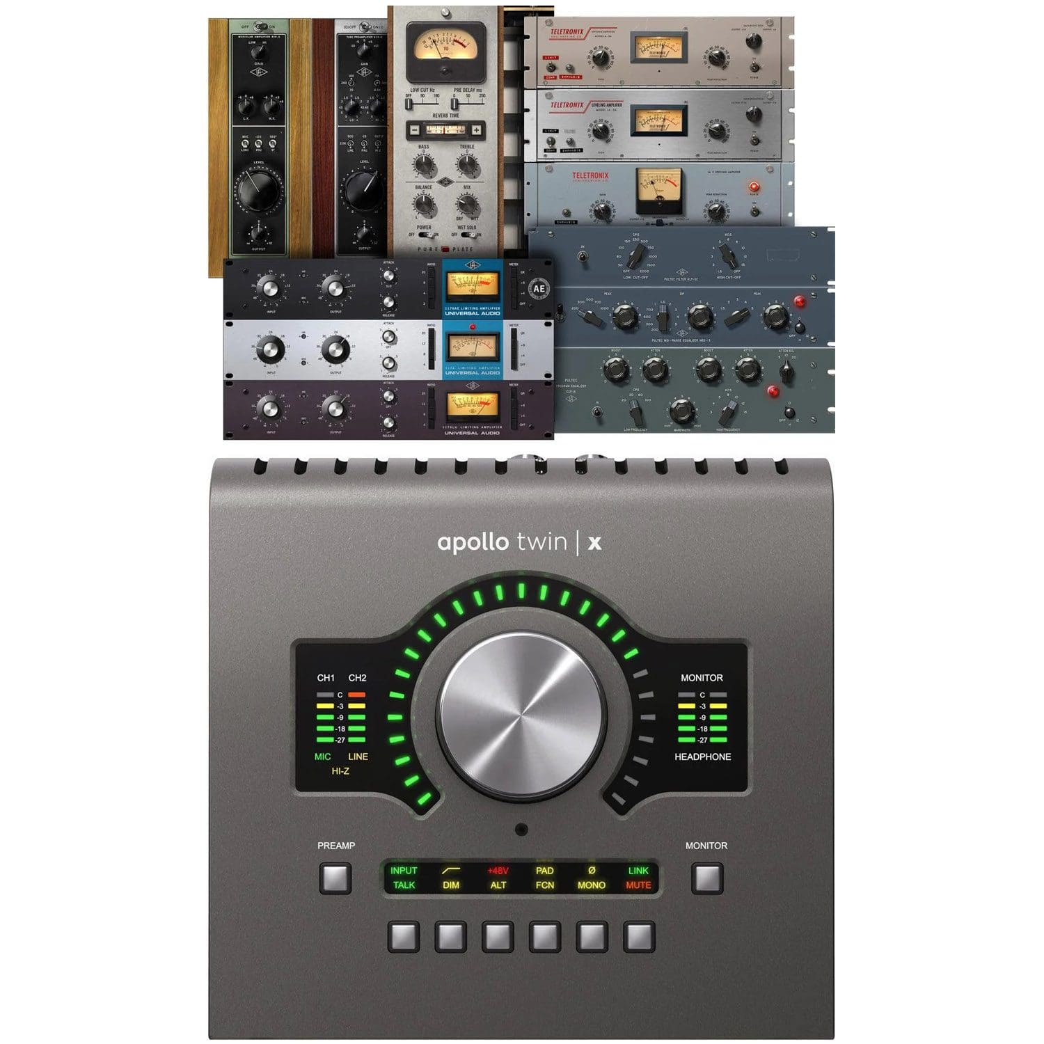 Universal Audio Apollo Twin X USB DUO Heritage Edition, (2) XLR