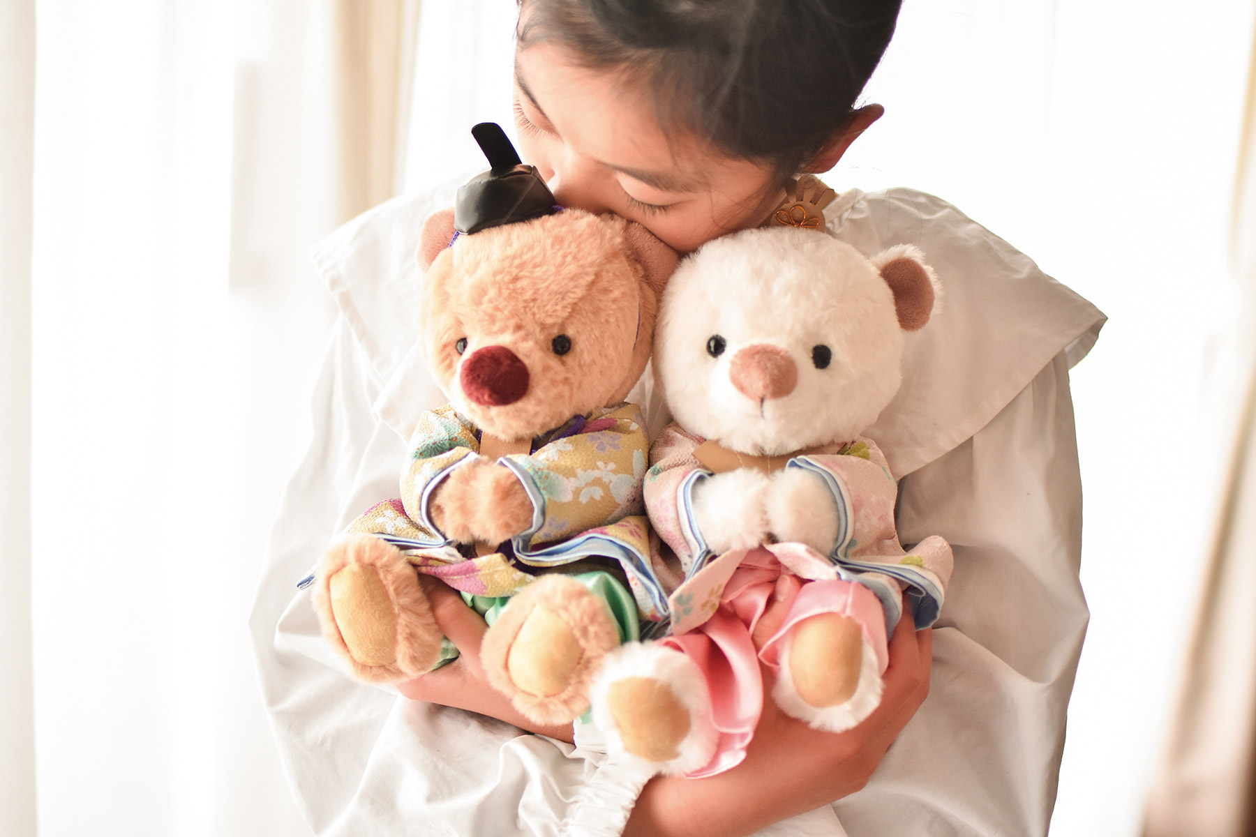 ぬいぐるみの雛飾り】ふれて、あそんで、心も育つテディベアの