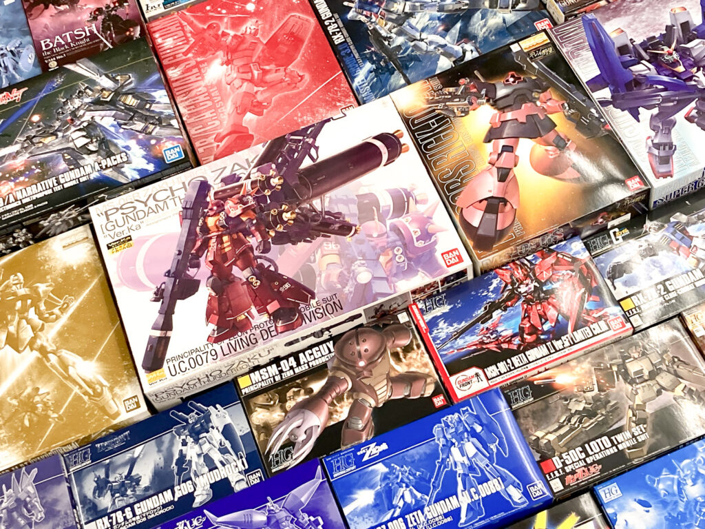 愛媛県新居浜市より、HGやRGなど200点を超えるガンプラを買取させて