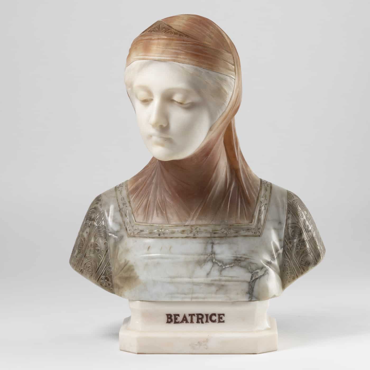 Giuseppe Bessi (1857-1922), Beatrice, marble and alabaster