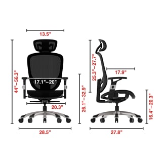 Staples Hyken Ergonomic Mesh Swivel Task Chair, Black (ST63137