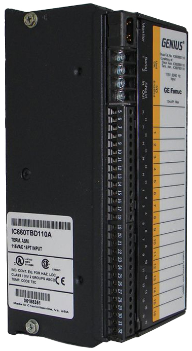 Remanufactured GE-Emerson IC660BBD110 Genius Discrete Input Block