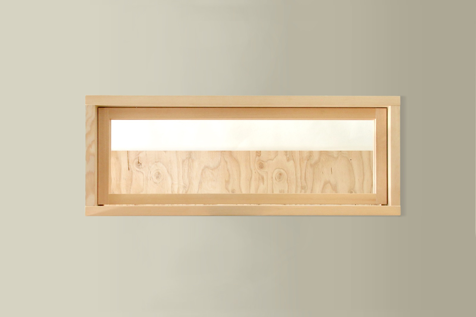 木製室内窓 横長1連 押し出しタイプ | DW-DR008-03-G164 | 室内窓