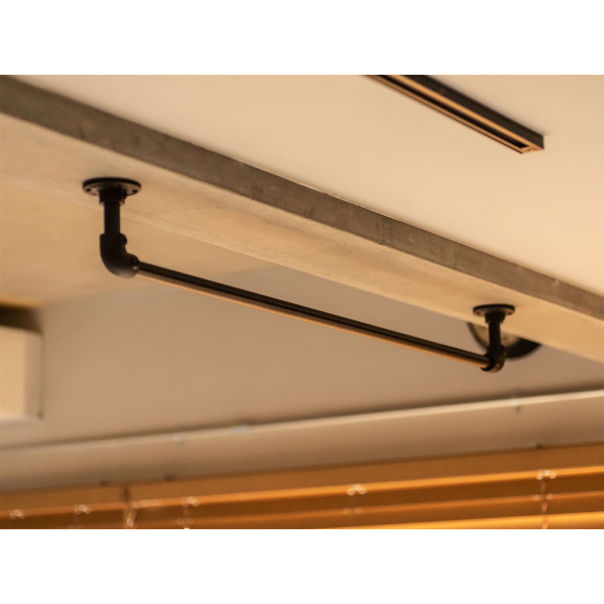 アイアンハンガーパイプ コの字型-棚下吊タイプ | PS-HB008-06-G192