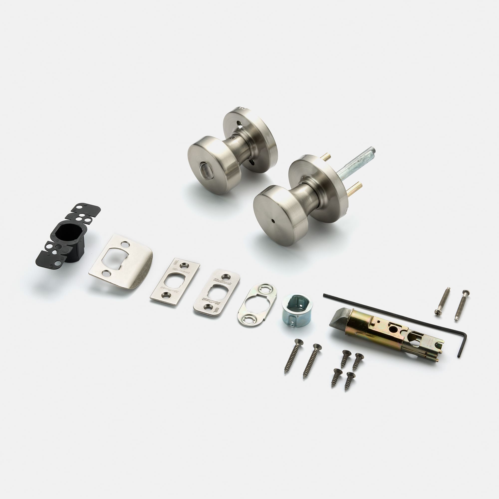 錠付きドアパーツ サークルノブ ニッケルサテン 間仕切錠 | PS-HD021